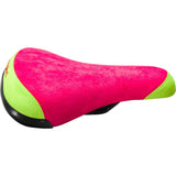Mafiabike Fat Suede BMX Seat - Pink/Yellow