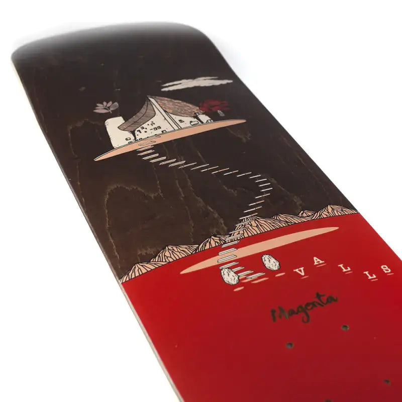 Magenta Landscape Skateboard Deck - Leo Valls 8''
