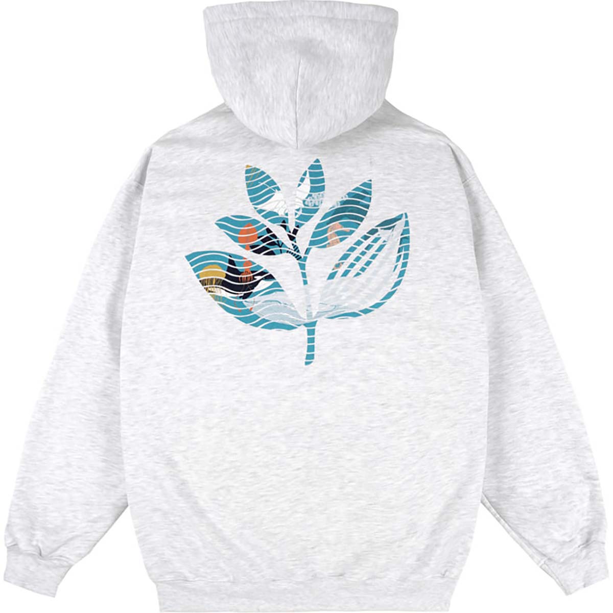 Magenta Deep Plant Hoodie - Ash