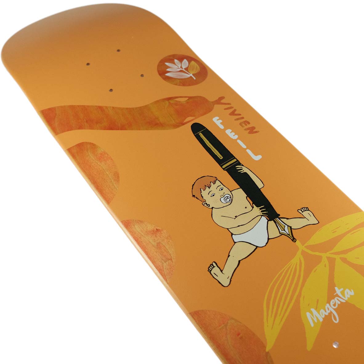 Magenta Sacred Snake Skateboard Deck - Feil 8.25"