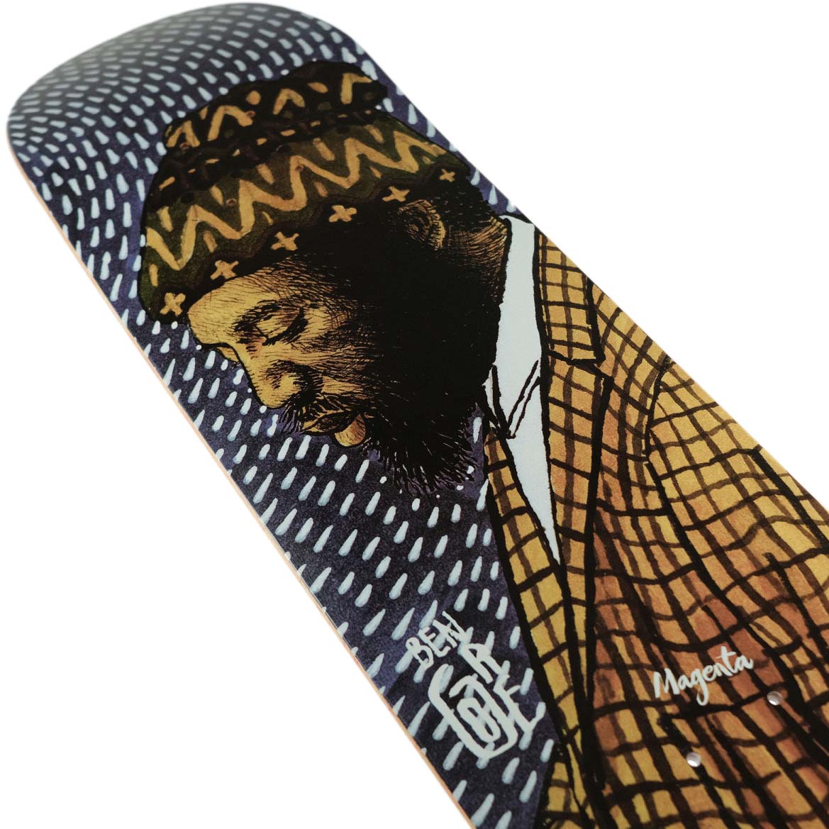 Magenta Sacred Snake Skateboard Deck - Gore 8.125"