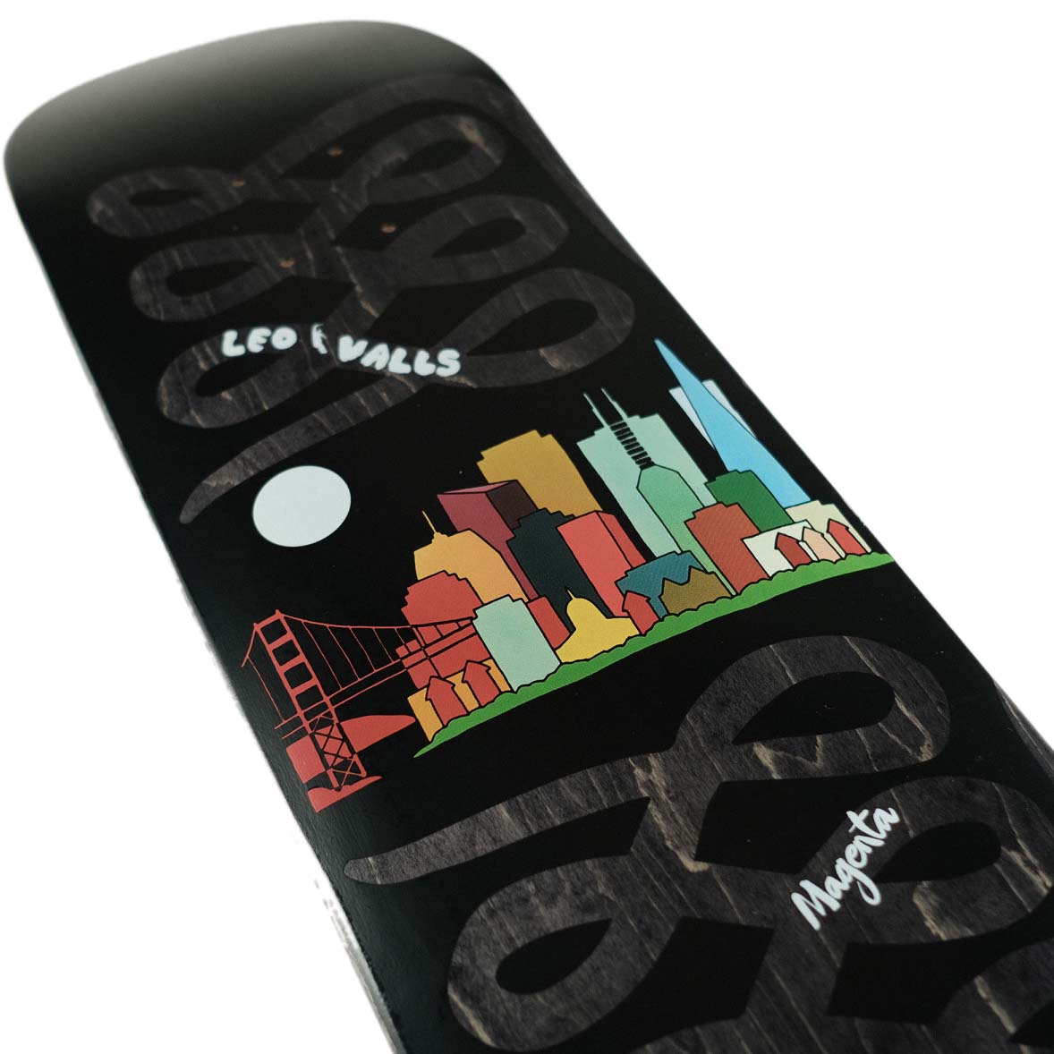 Magenta Sacred Snake Skateboard Deck - Valls 8.25"