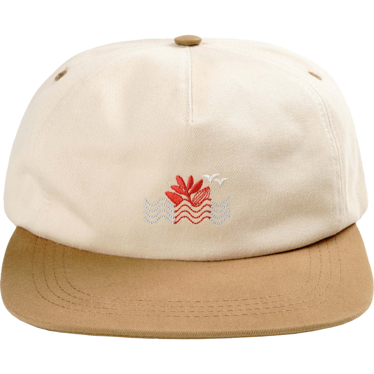 Magenta Sunset Snapback Hat - Sand