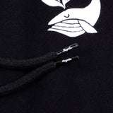 Magenta Whale Plant Hoodie - Black