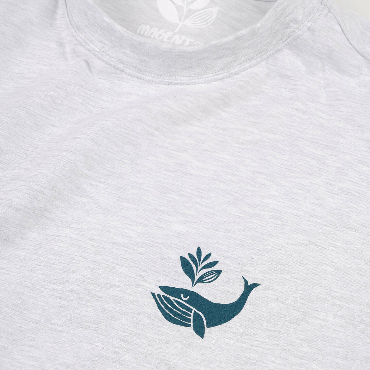 Magenta Whale Plant T Shirt - Ash