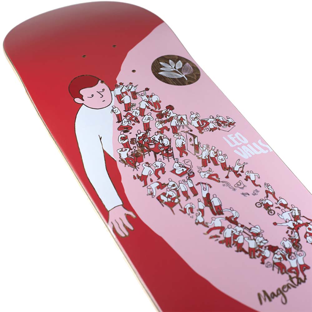 Magenta Extravision Skateboard Deck - Leo Valls 8.25"