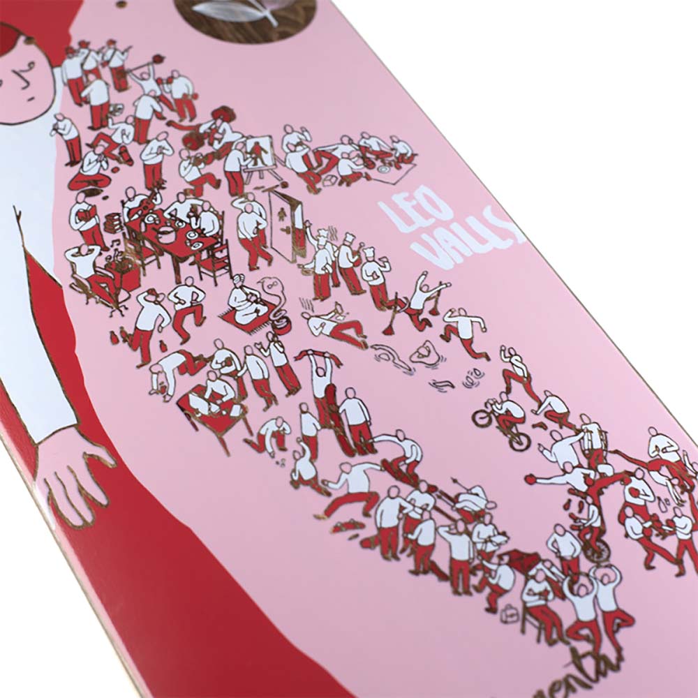 Magenta Extravision Skateboard Deck - Leo Valls 8.25"