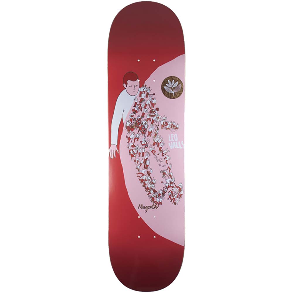 Magenta Extravision Skateboard Deck - Leo Valls 8.25"