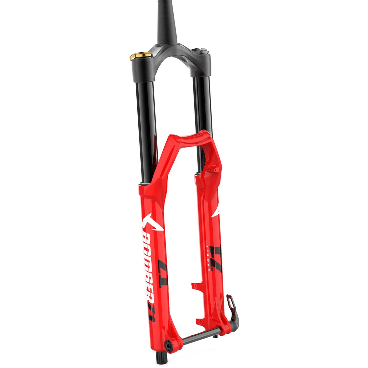 Marzocchi Bomber Z1 GRIP Sweep-Adj 15QR 110mm Tapered Forks - Red 27.5 Wheel / 180mm Travel / 15QR x 110mm Axle / 44mm Rake