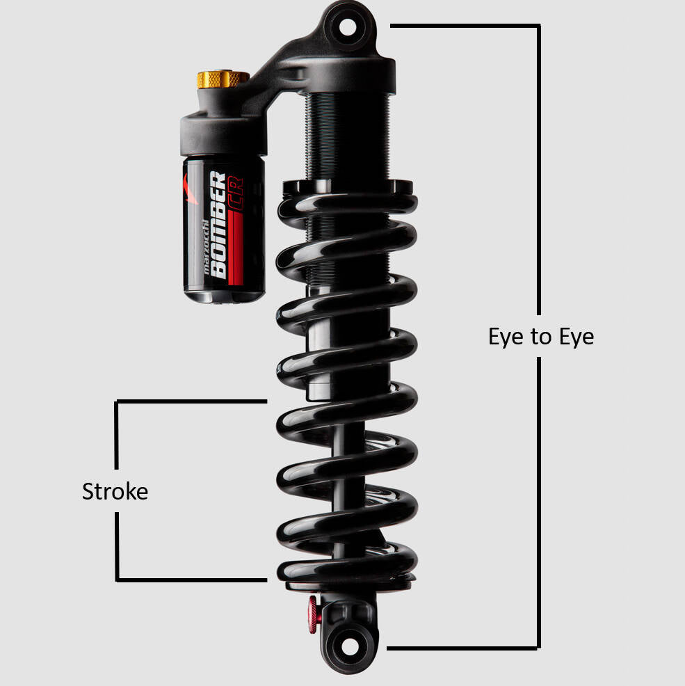 Marzocchi Bomber CR Rear Suspension Shock - Black 250mm Length x 75mm Stroke (9.85 x 3.0)