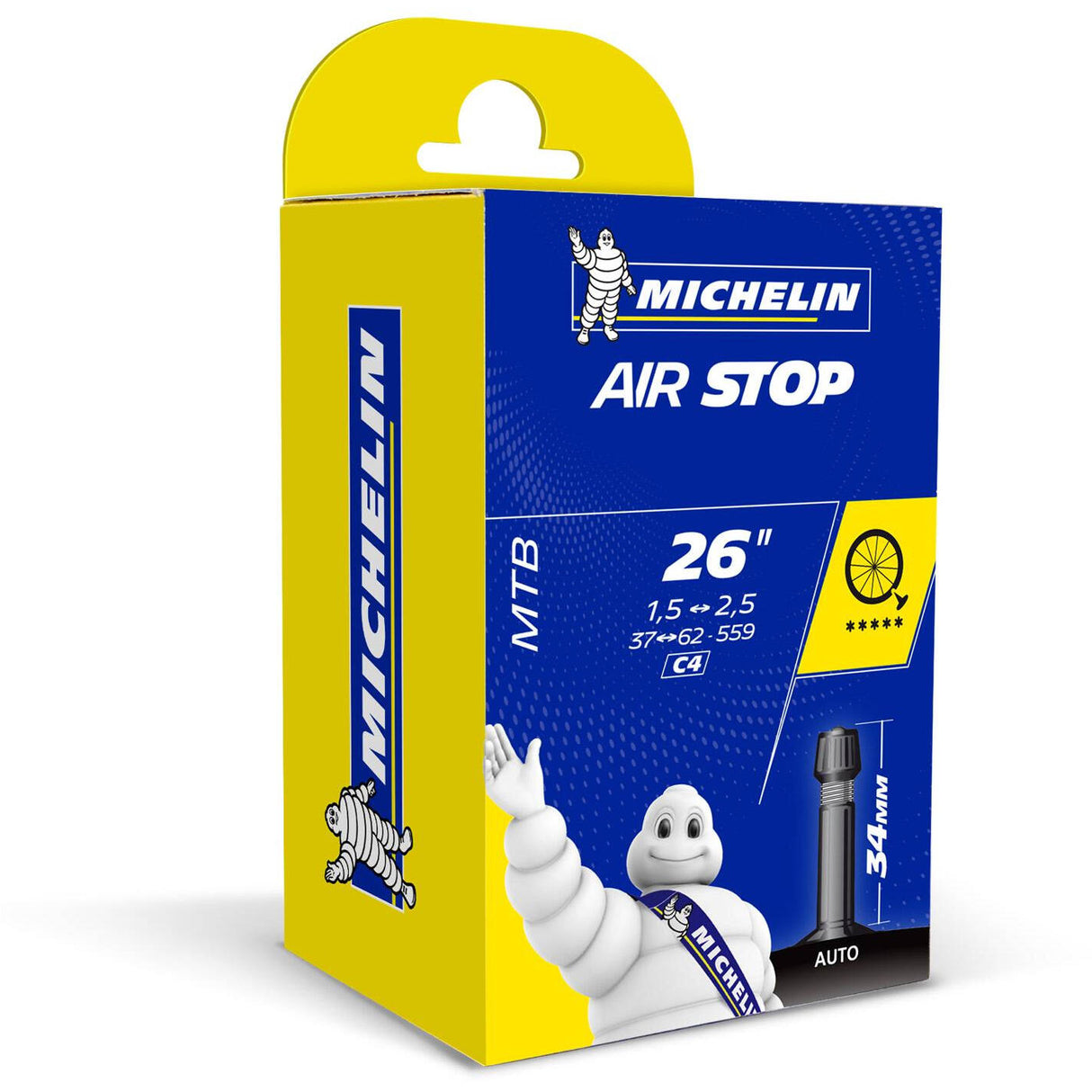Michelin Airstop 26 (559mm) x 1.4 - 2.5 Schrader Inner Tube