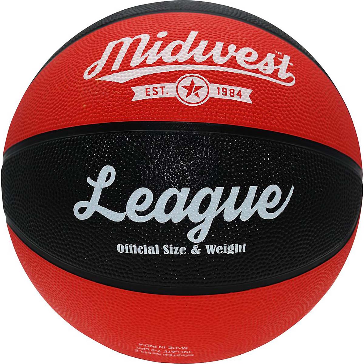 Midwest League Basketball - Black/Red Size 3
