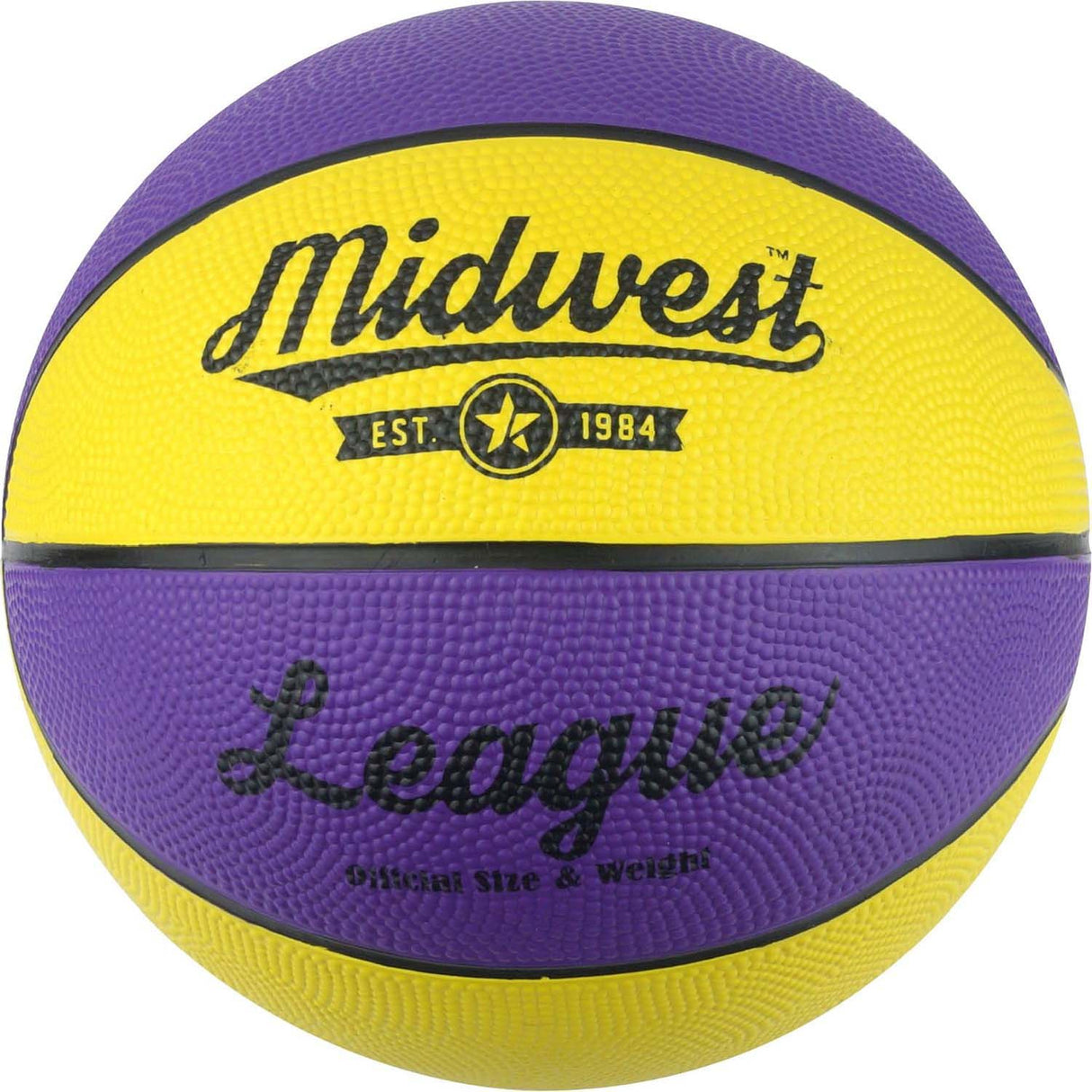 Midwest League Basketball  - Yellow/Purple Size 7