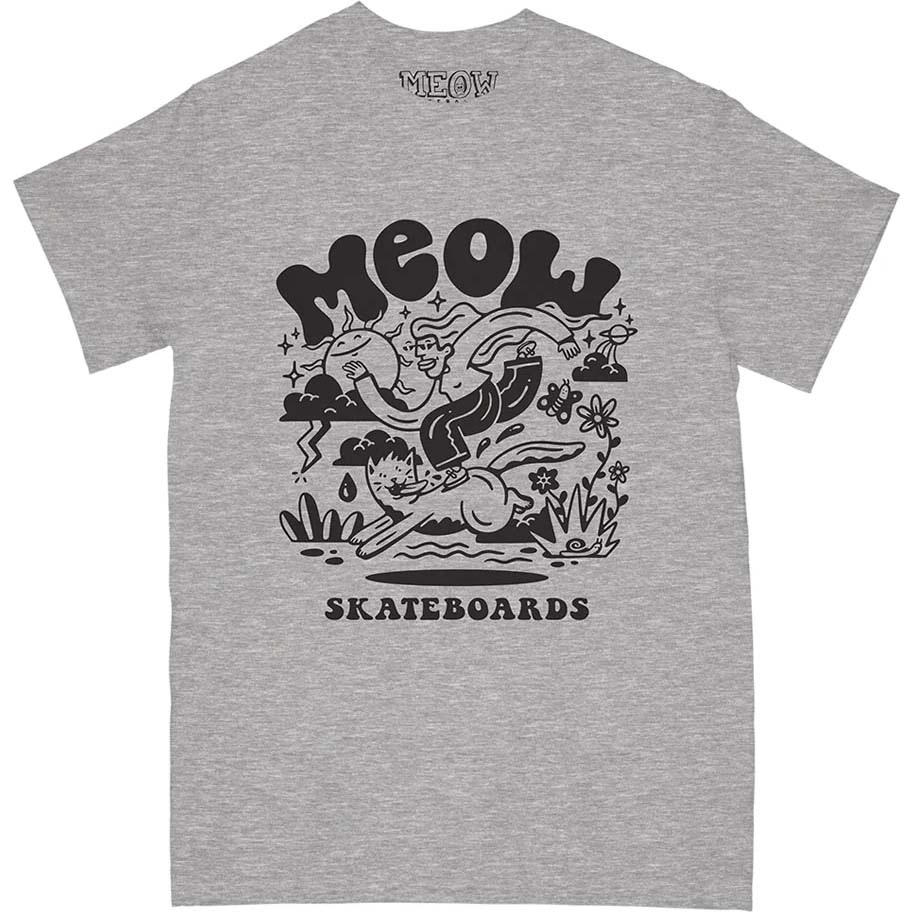 Meow Heddy T Shirt - Heather Grey