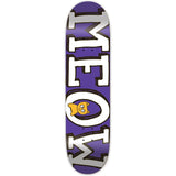 Meow Logo Mini Skateboard Deck - Purple 7.25''