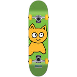 Meow Big Cat Complete Skateboard - Green 8"