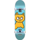 Meow Big Cat Complete Skateboard - Blue 8"