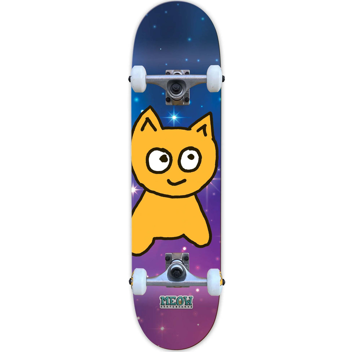 Meow Big Cat Complete Skateboard - Galaxy 7.75"