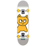 Meow Big Cat Complete Skateboard - White 8.25"