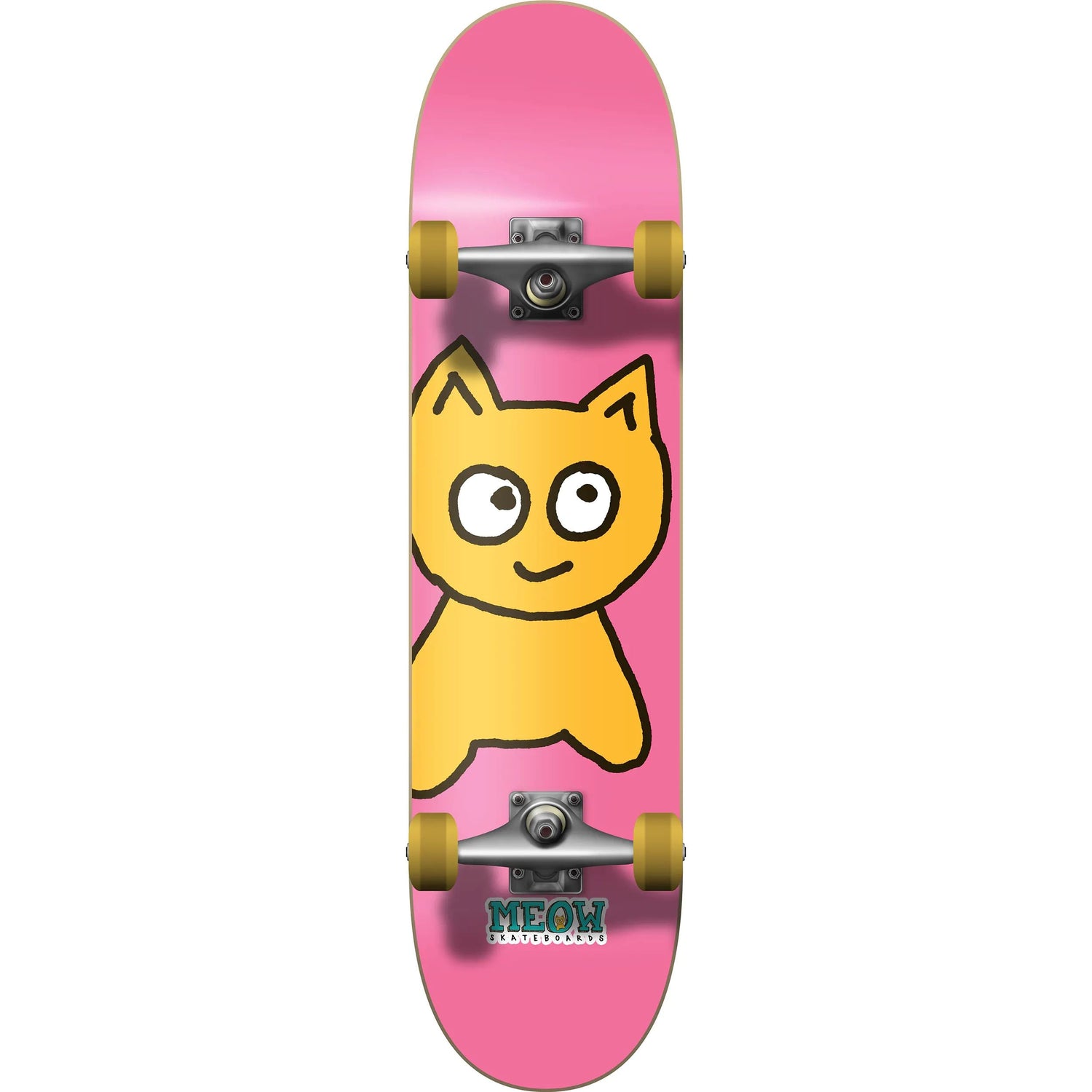 Meow Big Cat Complete Skateboard - Pink 7.25"