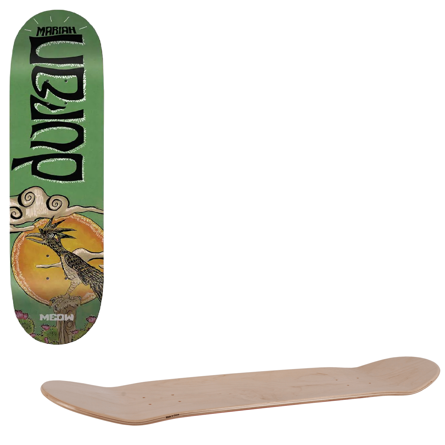 Meow Chaparral Skateboard Deck - Duran 8.25"