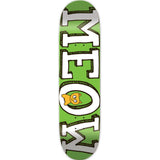 Meow Logo Skateboard Deck - Green 7.75"