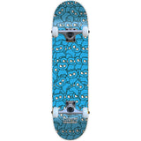 Meow Sticker Pile Complete Skateboard - Cyan 8.25"