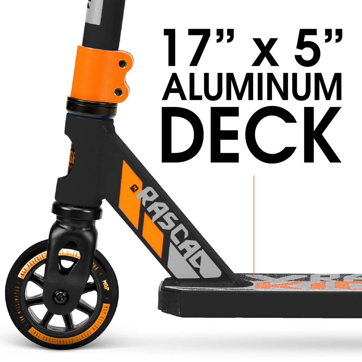 Madd Gear Kick Mini Pro Rascal IV Stunt Scooter - Black/Orange