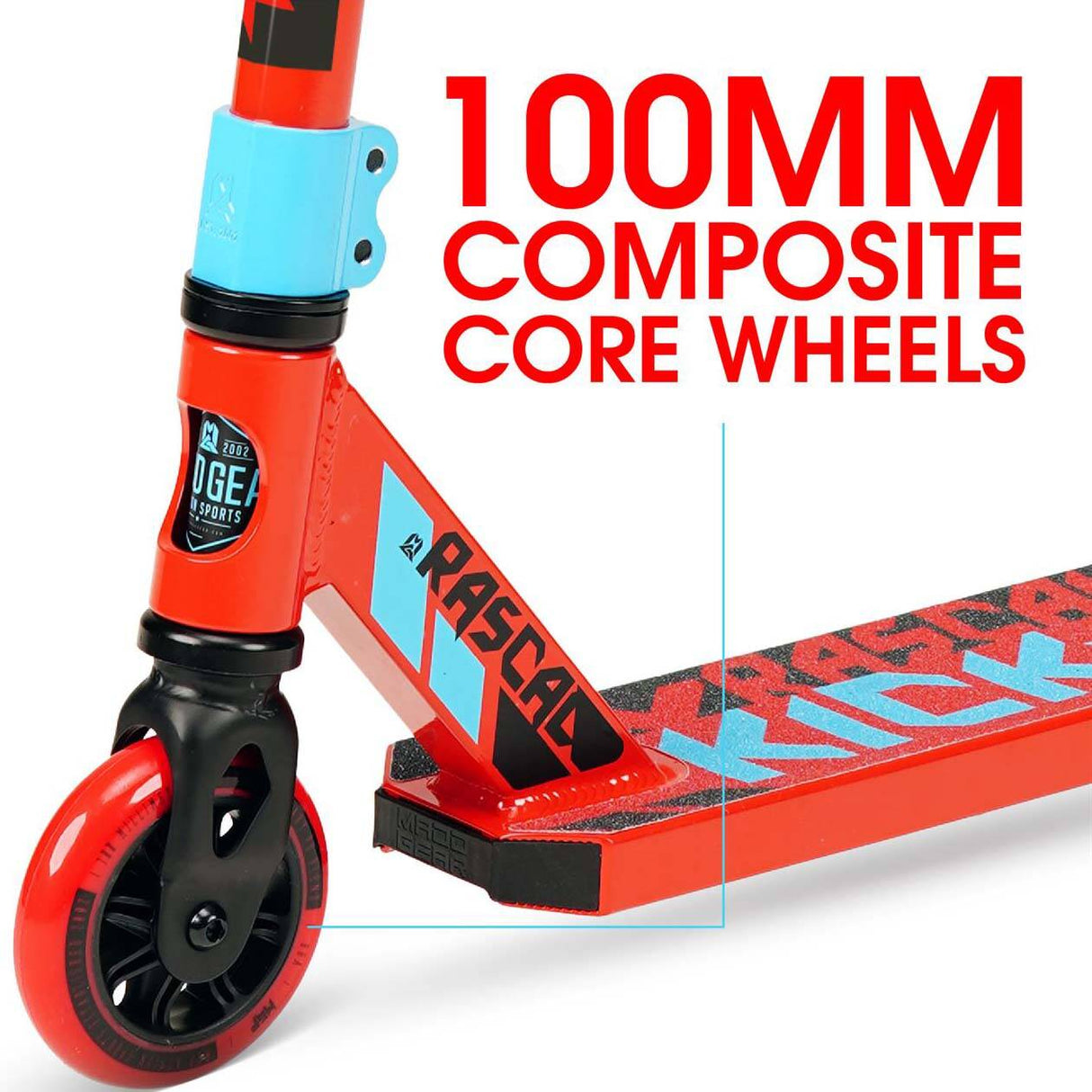 Madd Gear Kick Mini Pro Rascal IV Stunt Scooter - Red/Blue