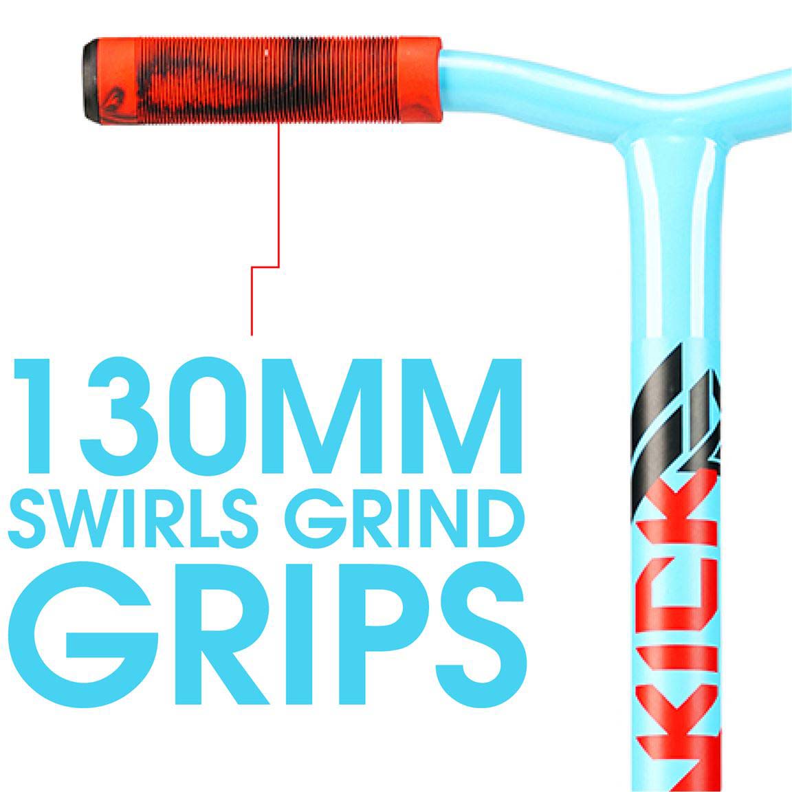 Madd Gear Kick Mini Pro Rascal IV Stunt Scooter - Sky Blue/Red