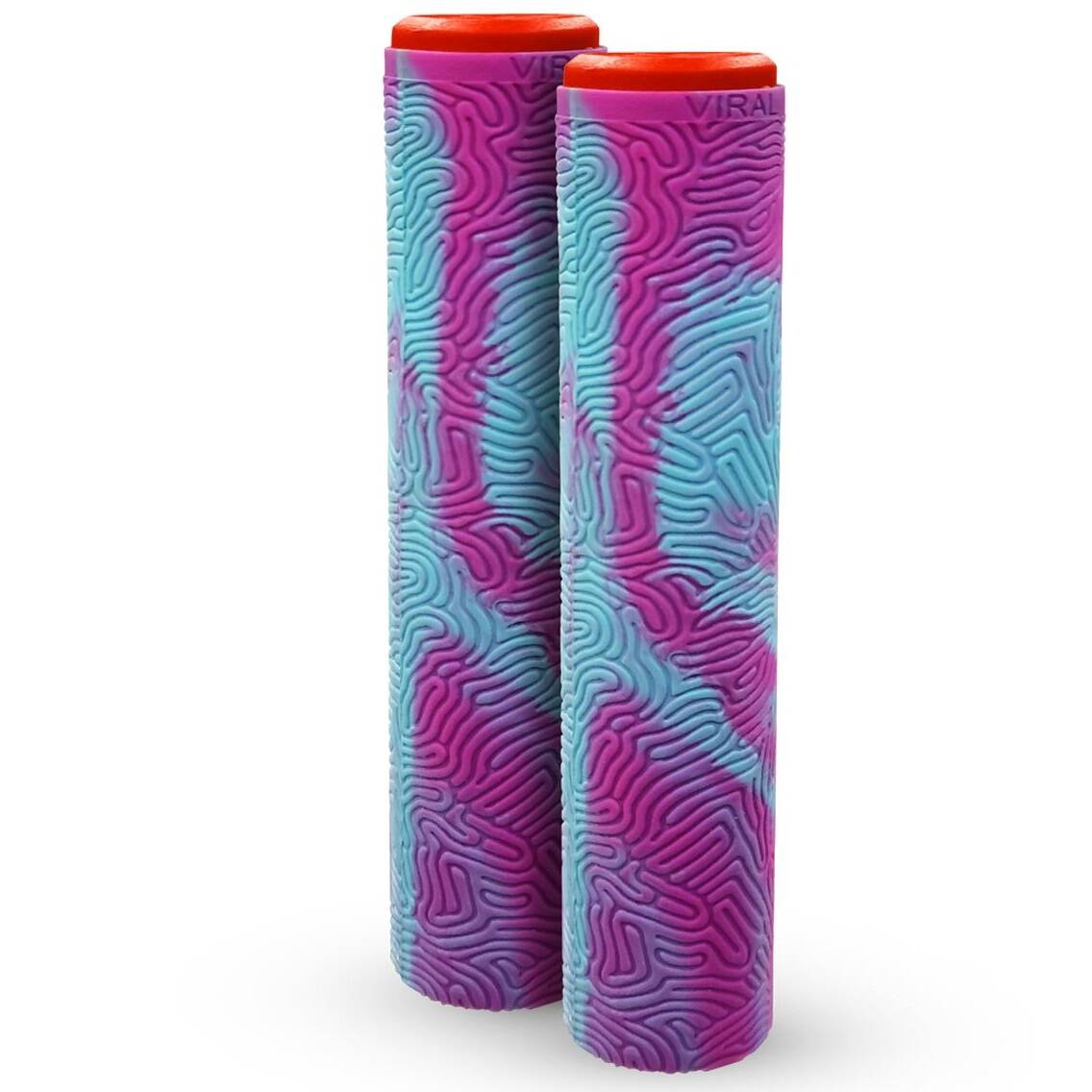 MGP MFX Viral Grind Scooter Bar Grips - Blue/Pink