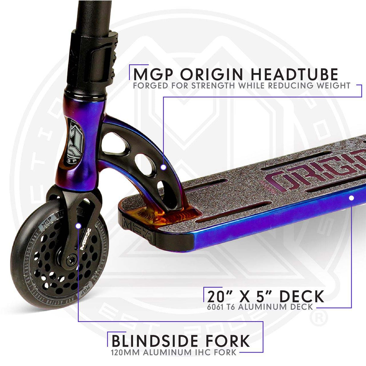 MGP VX Origin II Extreme Stunt Scooter - Black 5"