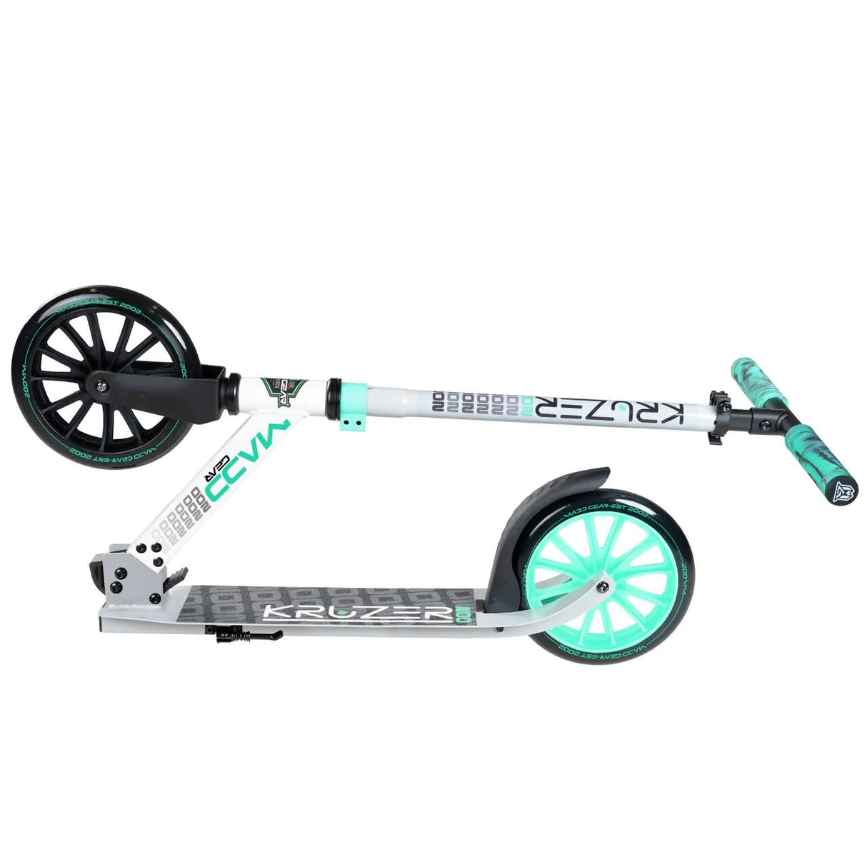 Madd Gear Carve Kruzer 200 V2 Commuter Scooter - Grey/Teal