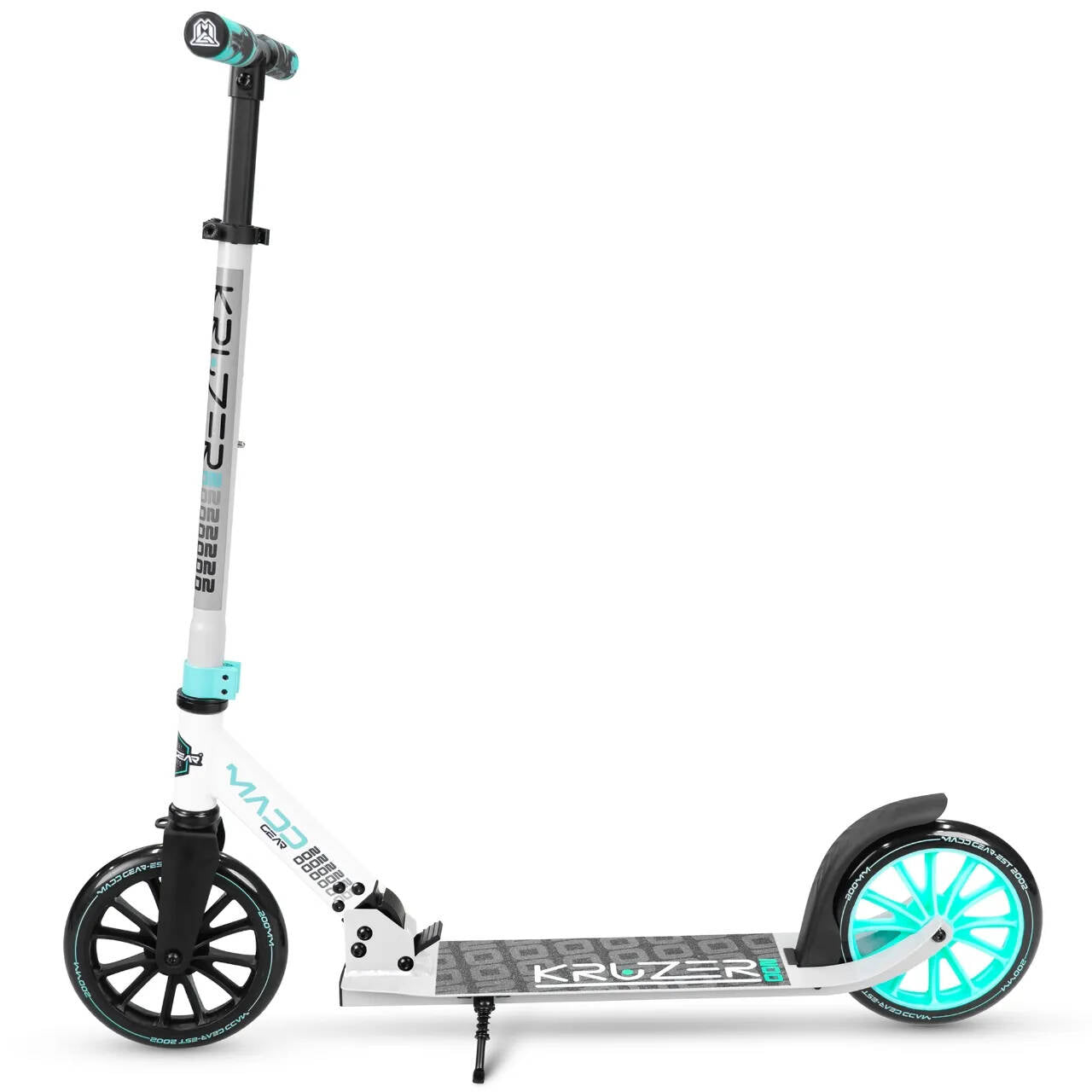 Madd Gear Carve Kruzer 200 V2 Commuter Scooter - Grey/Teal