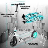 Madd Gear Carve Kruzer 200 V2 Commuter Scooter - Grey/Teal