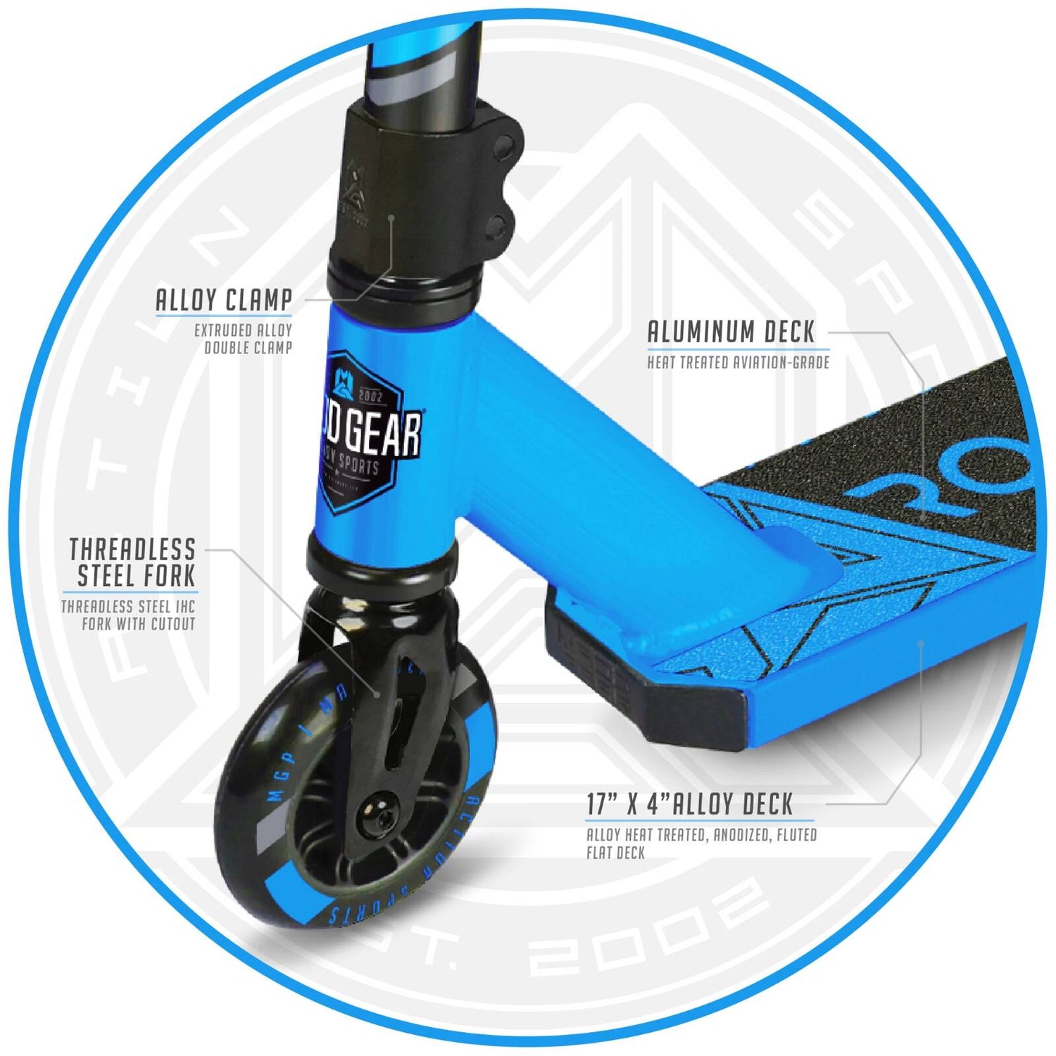 MGP Carve Mini Pro Rookie X Stunt Scooter - Sky Blue/Black