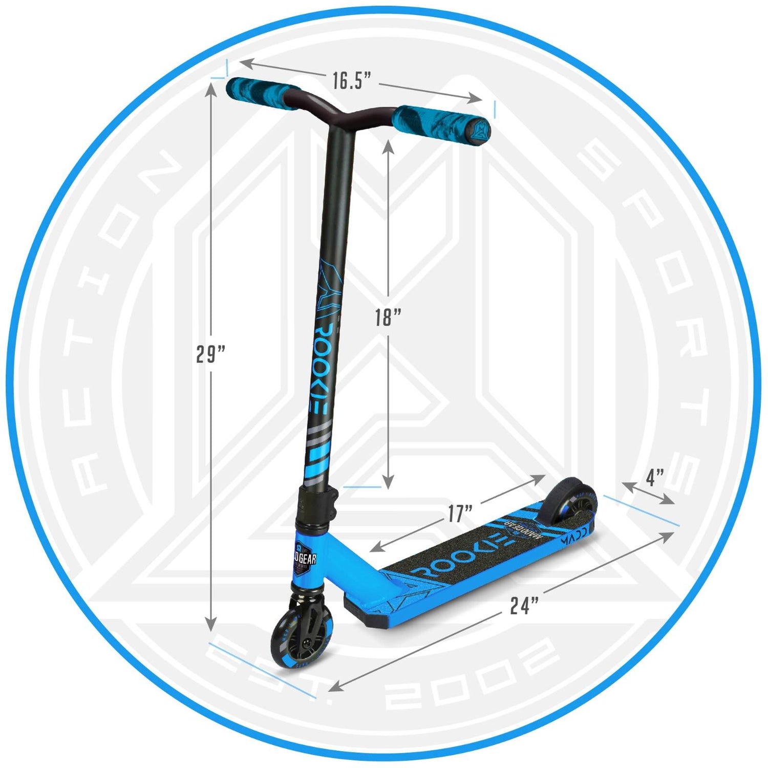 MGP Carve Mini Pro Rookie X Stunt Scooter - Sky Blue/Black