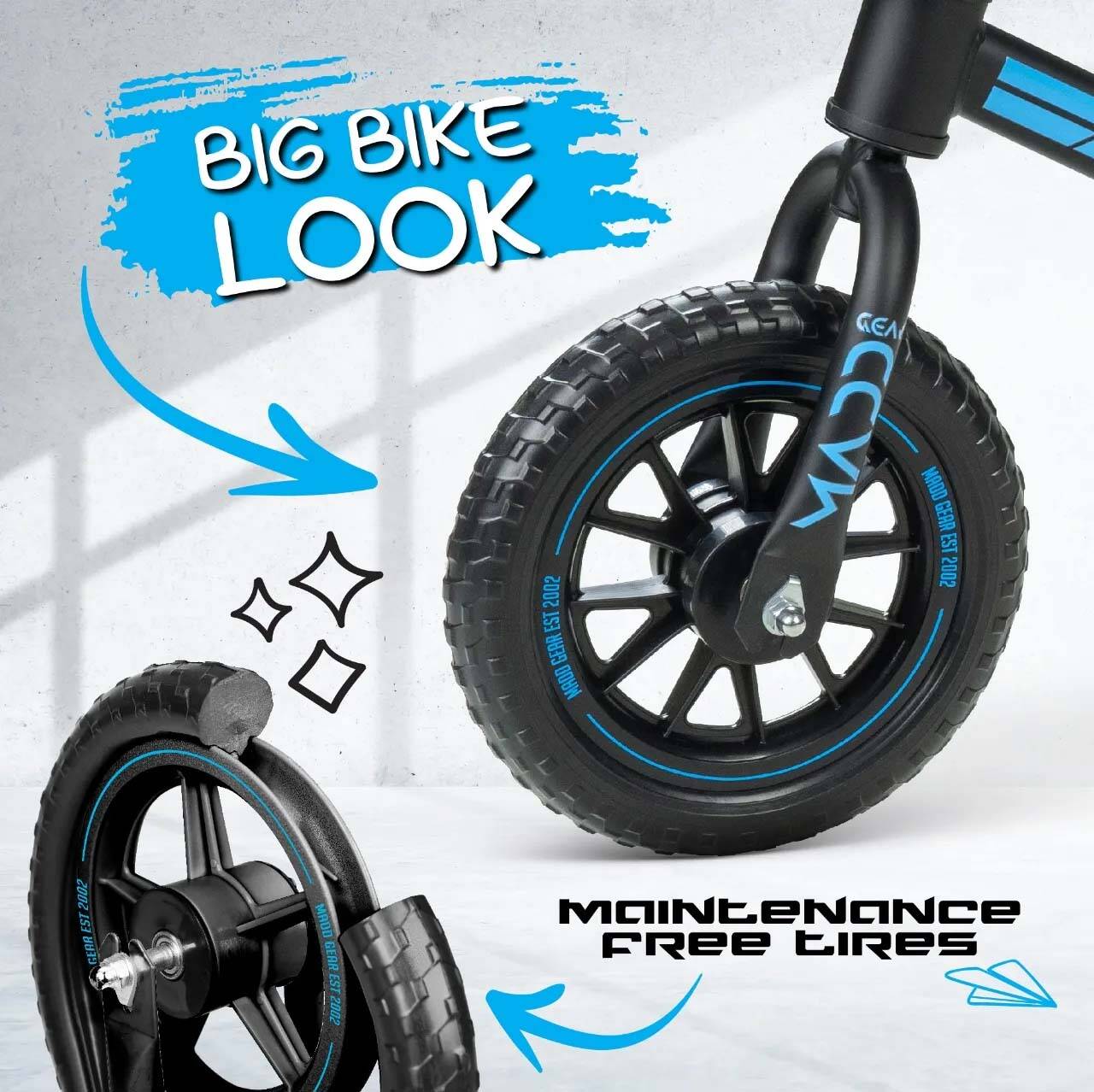 Madd Gear My 1st BMX Balance Bike - Black/Blue