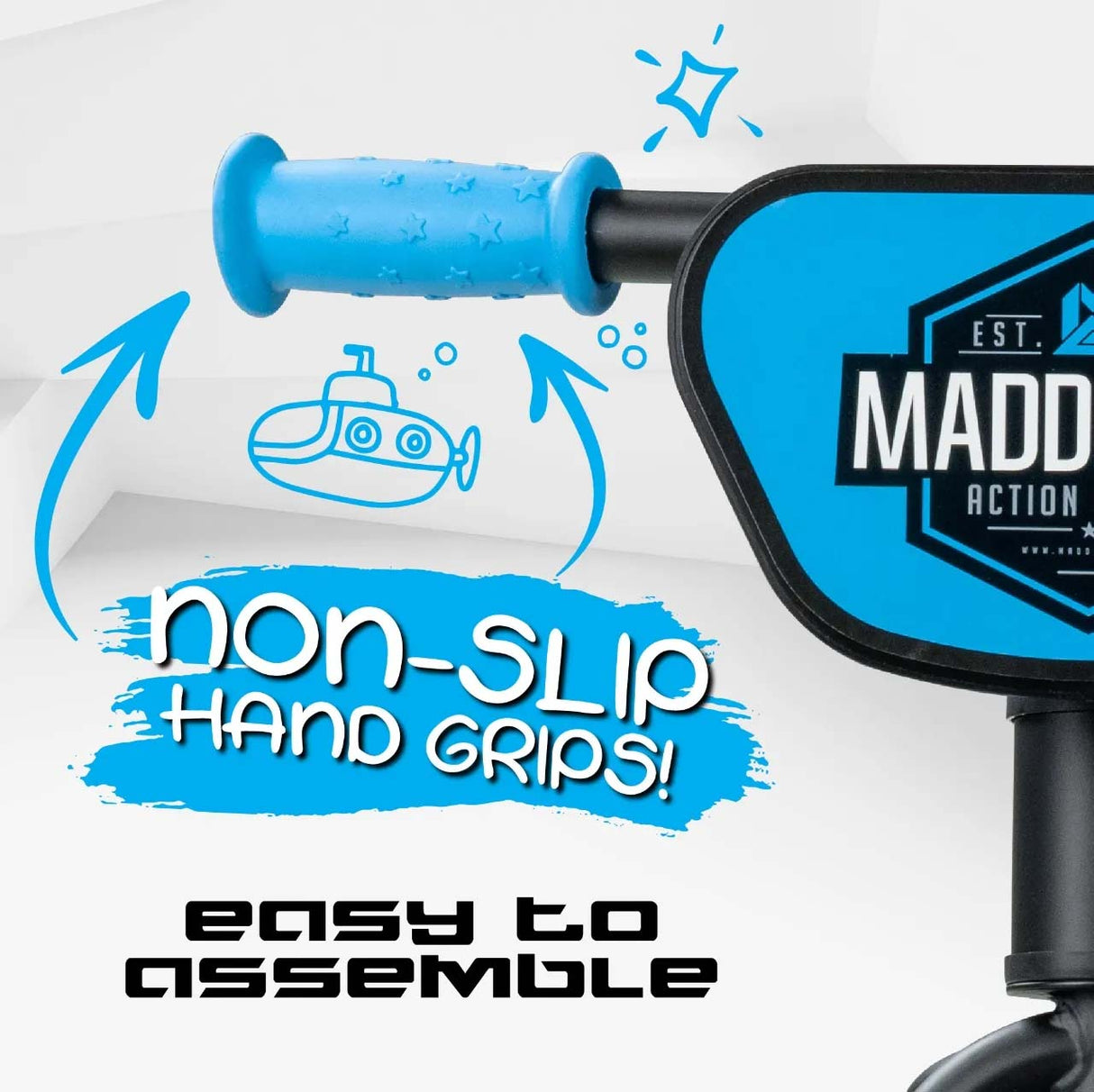 Madd Gear My 1st BMX Balance Bike - Black/Blue