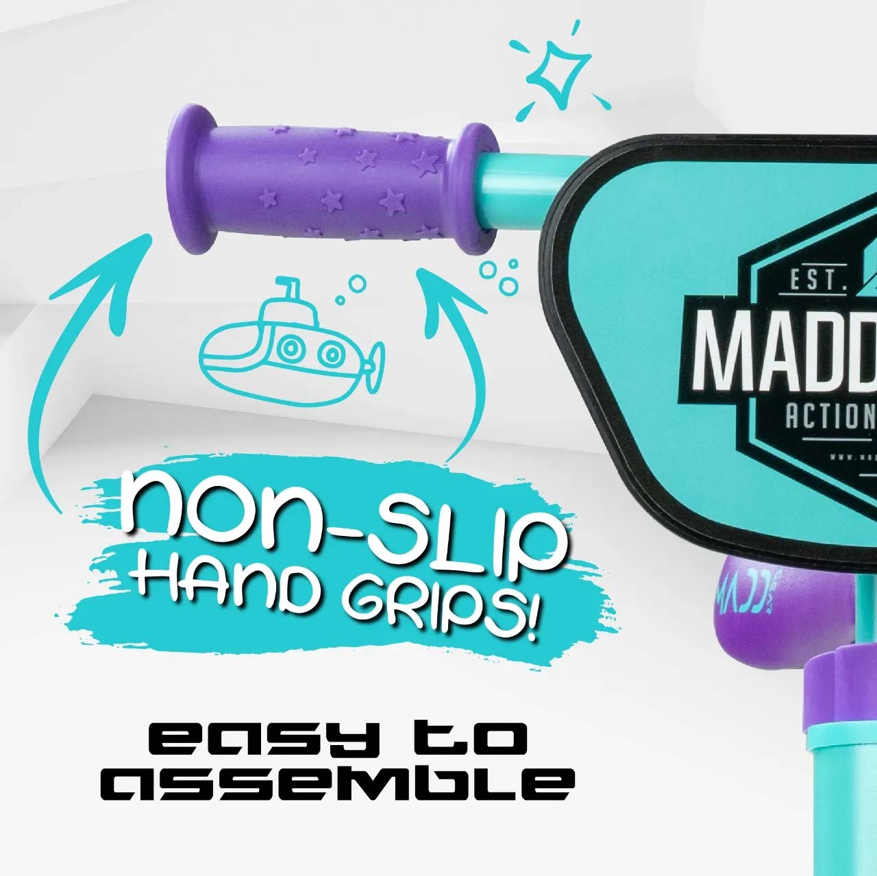 Madd Gear My 1st BMX Balance Bike - Teal/Purple