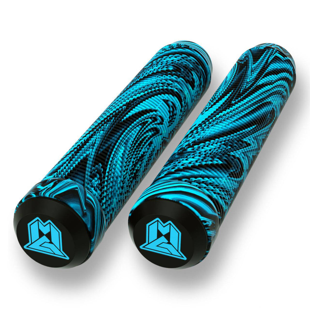 MGP 180mm Swirl Grind Scooter Grips - Blue/Black