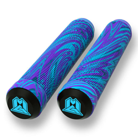 MGP 180mm Swirl Grind Scooter Grips - Blue/Purple