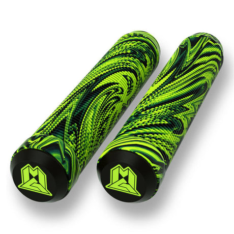 MGP 180mm Swirl Grind Scooter Grips - Lime/Black