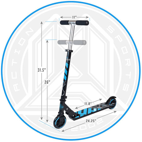 Madd Gear Carve 100 Folding Scooter - Black/Blue