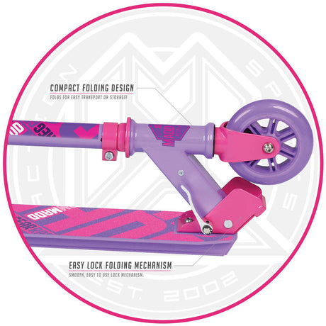 Madd Gear Carve 100 Folding Scooter - Purple/Pink