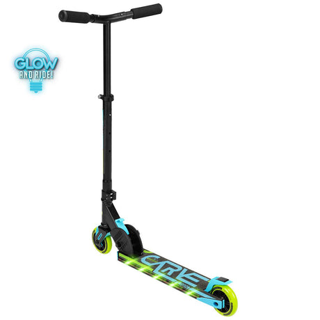 Madd Gear Carve Flight Light Up Folding Scooter - Blue/Lime