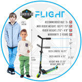 Madd Gear Carve Flight Light Up Folding Scooter - Blue/Lime