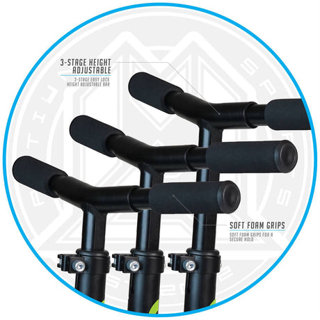 Madd Gear Carve Flight Light Up Folding Scooter - Blue/Lime