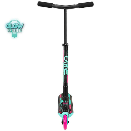Madd Gear Carve Flight Light Up Folding Scooter - Teal/Pink