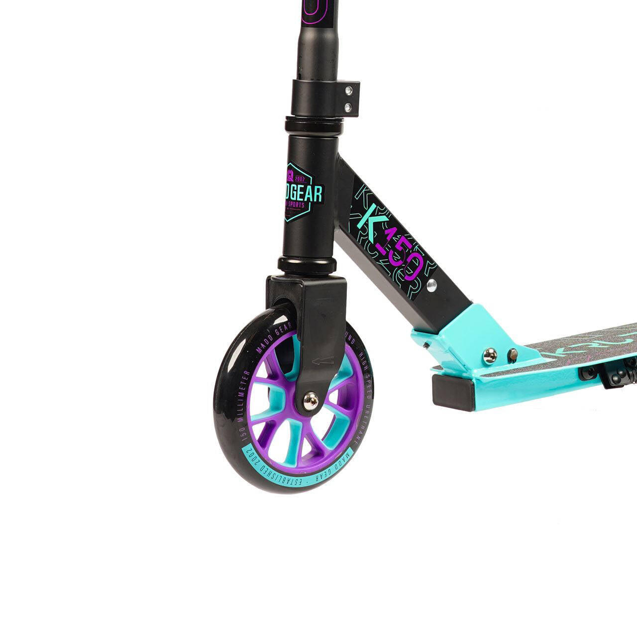 Madd Gear Carve Kruzer 150 Folding Scooter - Black/Teal